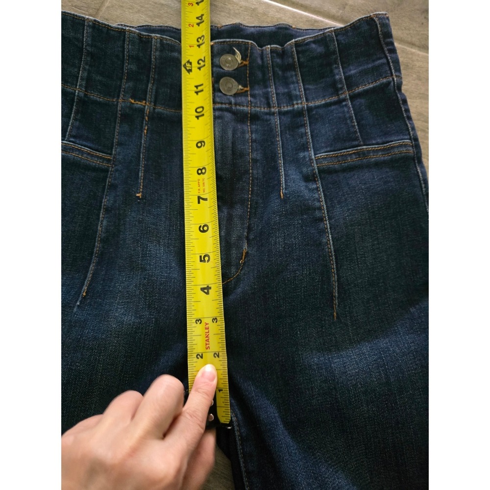 Free People We the Free Jayde High Rise Flare Jeans Blue Denin Wide Leg Tall 27 - Picture 6 of 10